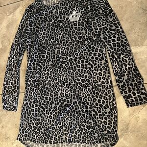 Juicy Couture Gray Leopard Print night dress